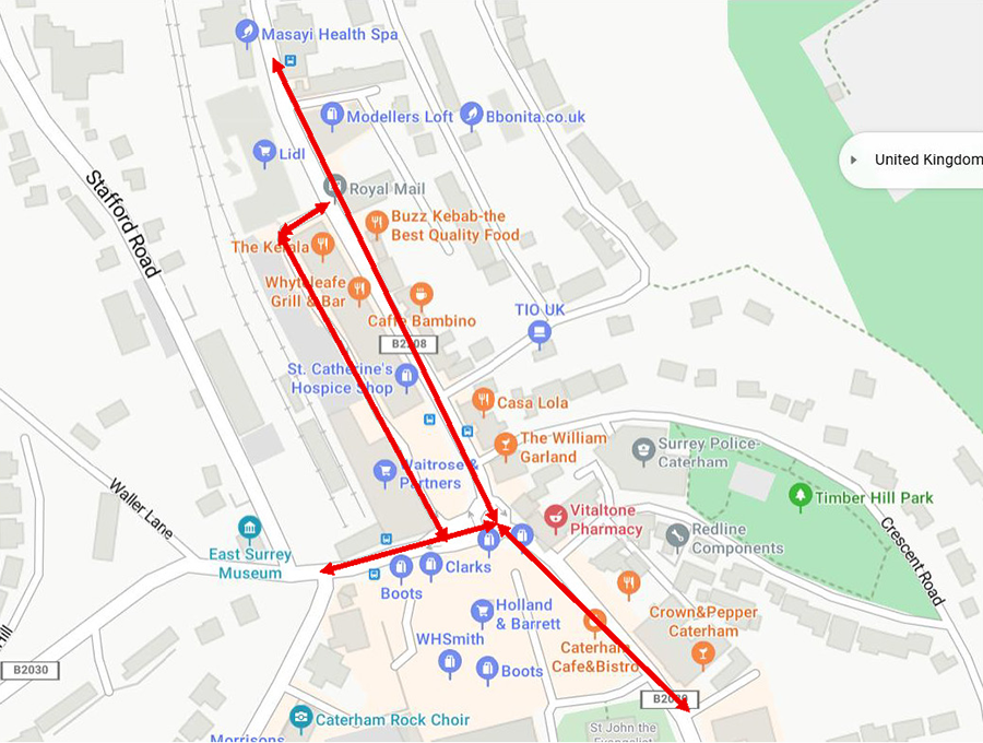 Map showing area of proposed area